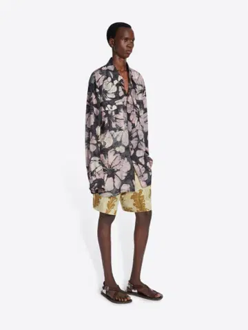 Dries Van Noten 2025SS 잉크 흘림 프린트 셔츠 S