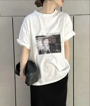 모듬 프린트 오버 사이즈 티셔츠