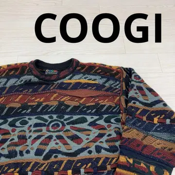 COOGI 쿠지 올 패턴 3D 니트 90년대 호주산