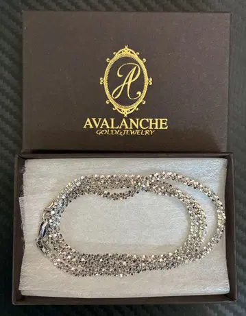 AVALANCHE 트위스트 스파크 목걸이 폭 3mm 45cm 새상품급
