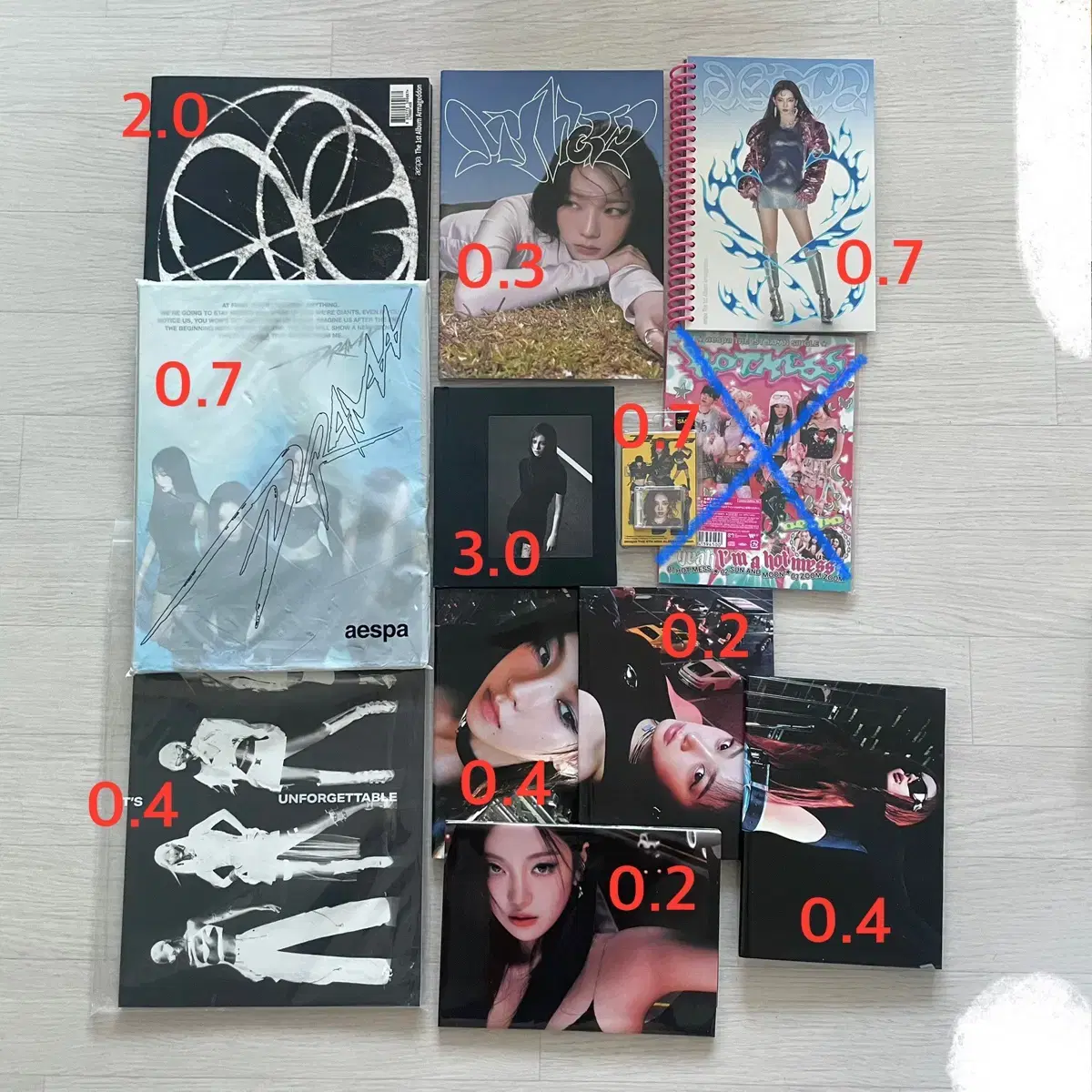 Aespa unsealed album wts Karina Giselle Winter Ningning Poca Sequence Hot Mess Armageddon