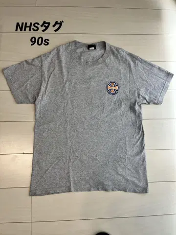 90s NHS 택 Independent 티셔츠 그레이 FJ 하루키