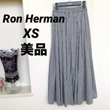Ron Herman 론 허먼 깅엄 체크 롱 스커트 XS 블랙