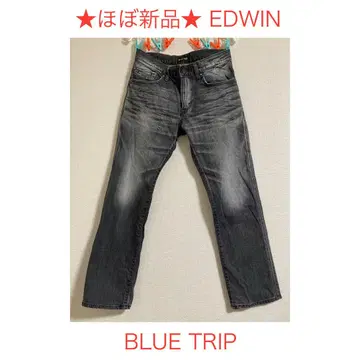 거의 새 상품 EDWIN BLUE TRIP BTJ03 블랙 W30