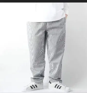 스트라이프 워크 팬츠 HICKORY