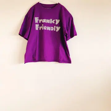 Franky Friendly 보라색 오버 사이즈 티셔츠