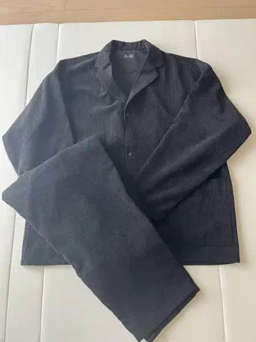 MUJI LABO 코듀로이 자켓 팬츠 셋업 블랙 레어