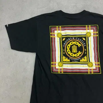 00s CROOKS&Castles 상의 반팔 티셔츠 구제 의류 블랙 M