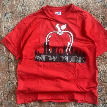 90's New York BIG APPLE 싱글 스티치