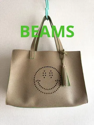 BEAMS 토트백 베이지
