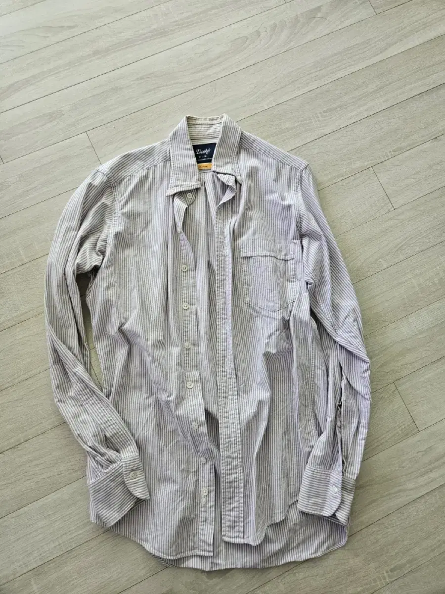 Drake's Button-Down Stripe Shirt Mr. Camel