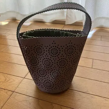 호코모모라 퍼플 펀칭 가죽 백