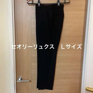 띠어리 럭스 블랙 슬랙스 폴리에스테르 혼방
