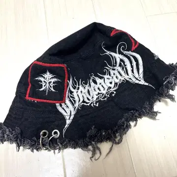 dropdead 프린지 블랙 버킷 햇