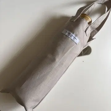 베이지 접이식 우산 우천 겸용