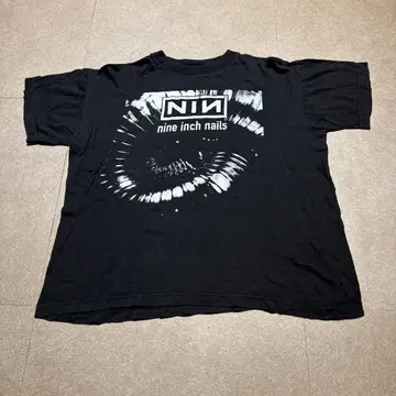 Nine inch nails 티셔츠 반팔 블랙 블랙 밴딩