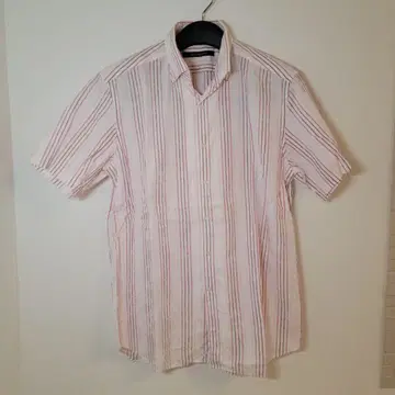 INTERMEZZO 반팔 셔츠 화이트 레드 스트라이프 XL(LL)