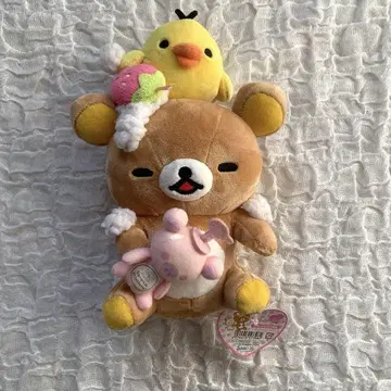 리락쿠마 스토어 한정판 모은 봉제 인형 배스 타임