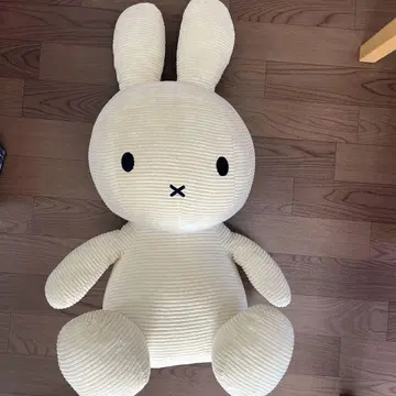 미피 코듀로이 봉제 인형 화이트 70cm
