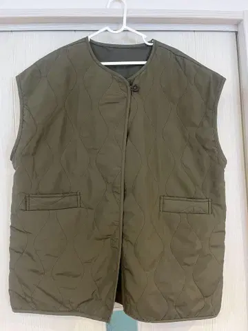 올리브 퀼팅 자켓
