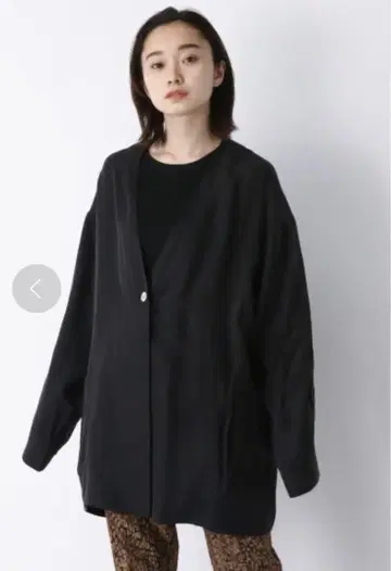 JEANASIS 큐프라 노카라 셔츠 자켓 블랙