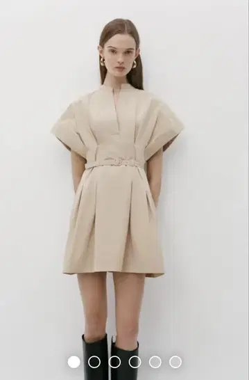 자라 벨트 원피스 베이지