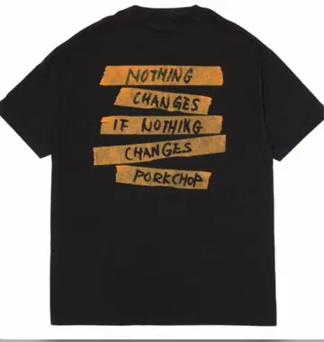 PORKCHOP GARAGE SUPPLY 블랙 티셔츠