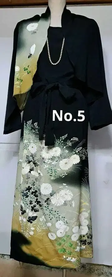 소매 리메이크 볼레로가 있는 롱 드레스