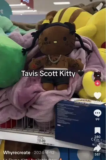 Tavis Scott Kitty 봉제 인형