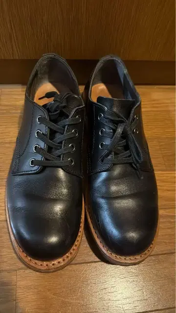 블랙 가죽 캐주얼 슈즈