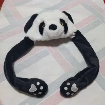 팬더 봉제 인형 모자