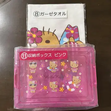 제일복권 일광화상 키티 수납 박스, 거즈 타월