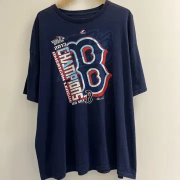 US 구제 의류 마제스틱 보스턴 레드삭스 티셔츠 MLB 2013