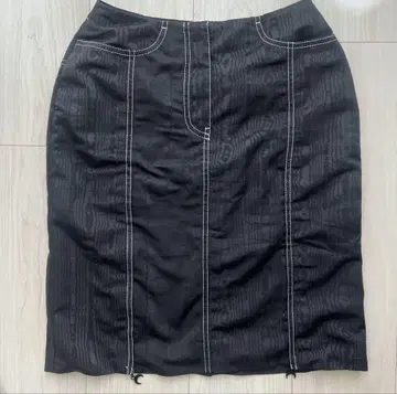 MARINE SERRE 마린세르 블랙 나일론 타이트 스커트 34