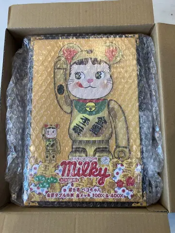 베어브릭 마네키네코 페코짱 금전운 더블 오방 금도금