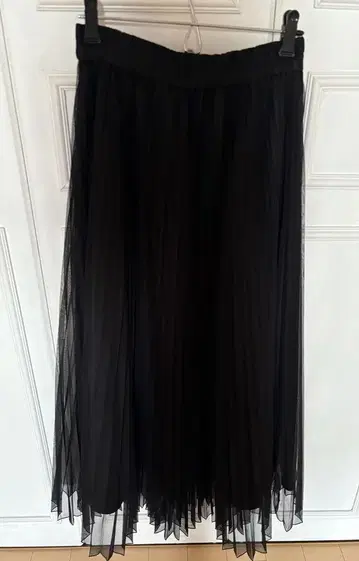 PLST 블랙 플리츠 스커트 M