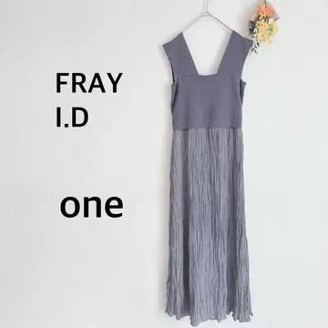 프레이 아이디 FRAY I.D 숄더 원피스 플레어 리본 그레이