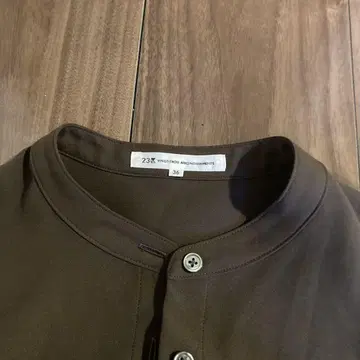 23구 셔츠 원피스 36 브라운