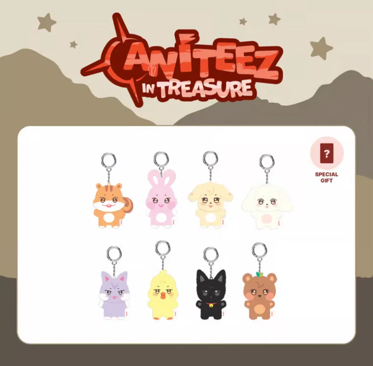 ATEEZ Yunho Mini Doll with Poca, Flat Fur Doll