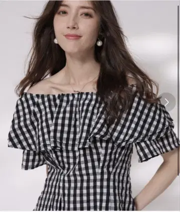 아푸와이저 리셰 새상품급 체크 블라우스
