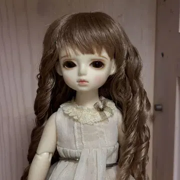 웨이브 롱 브라운 가발 유아 SD