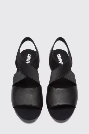 CAMPER 캠퍼 가죽 벌룬 샌들 통굽 블랙 37