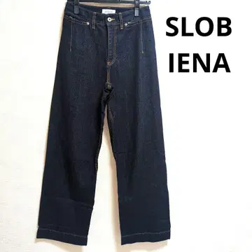 SLLOB IENA 다크 데님 와이드 팬츠