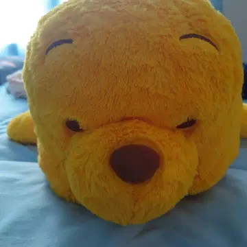 푸우 봉제 인형 누워있는 모습