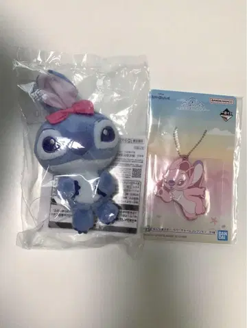 스티치 제일복권 봉제 인형 마스코트 러버 참 2개 세트