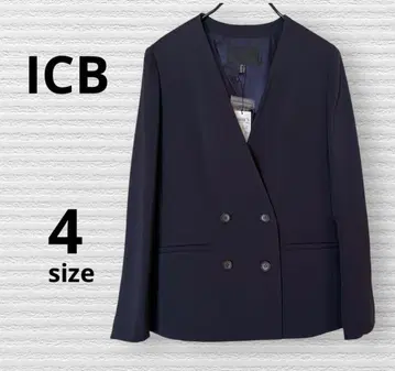 새상품급 ICB 노카라 자켓 네이비 9호