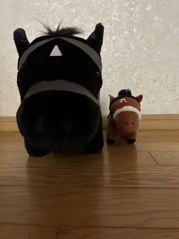 경마 말 봉제 인형 세트