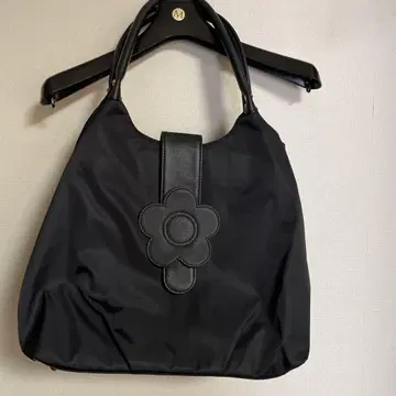 MARY QUANT 블랙 나일론 핸드백