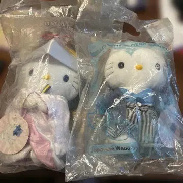 헬로키티 다니엘 봉제 인형 기모노 일본 의류 결혼식 맥도날드