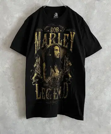 US 구제 의류 BOB MARLEY 티셔츠 블랙